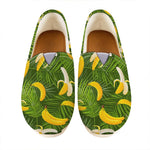 Green Tropical Banana Pattern Print Casual Shoes
