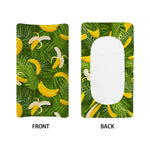 Green Tropical Banana Pattern Print Changing Pad Cover