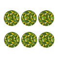 Green Tropical Banana Pattern Print Coaster Set