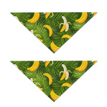 Green Tropical Banana Pattern Print Dog Bandana