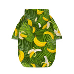 Green Tropical Banana Pattern Print Dog Zip Up Hoodie