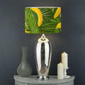 Green Tropical Banana Pattern Print Drum Lamp Shade