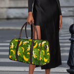 Green Tropical Banana Pattern Print Duffle Bag