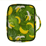 Green Tropical Banana Pattern Print Front Pocket Bible Bag