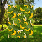 Green Tropical Banana Pattern Print Garden Flag
