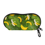 Green Tropical Banana Pattern Print Glasses Case
