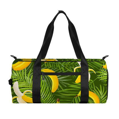 Green Tropical Banana Pattern Print Gym Bag
