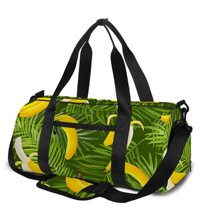 Green Tropical Banana Pattern Print Gym Bag