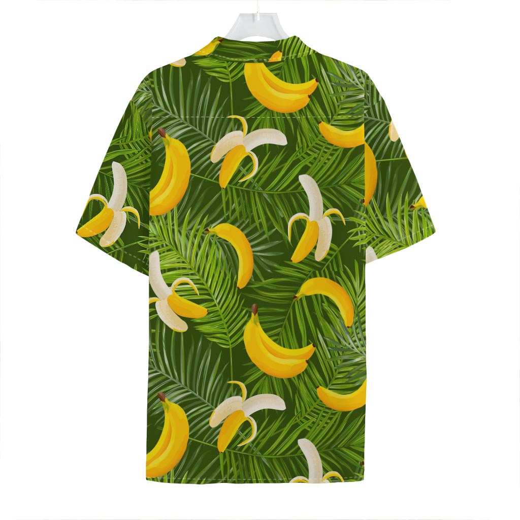 Green Tropical Banana Pattern Print Hawaiian Shirt