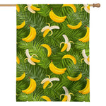 Green Tropical Banana Pattern Print House Flag