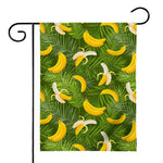 Green Tropical Banana Pattern Print House Flag