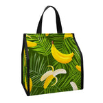 Green Tropical Banana Pattern Print Insulated Lunch Tote