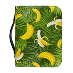 Green Tropical Banana Pattern Print Leather Bible Cover