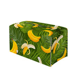 Green Tropical Banana Pattern Print Leather Tissue Box Cover