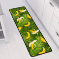 Green Tropical Banana Pattern Print Long Kitchen Mat