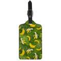 Green Tropical Banana Pattern Print Luggage Tag
