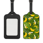 Green Tropical Banana Pattern Print Luggage Tag