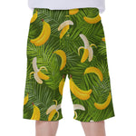 Green Tropical Banana Pattern Print Men's Beach Shorts