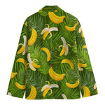 Green Tropical Banana Pattern Print Men's Blazer