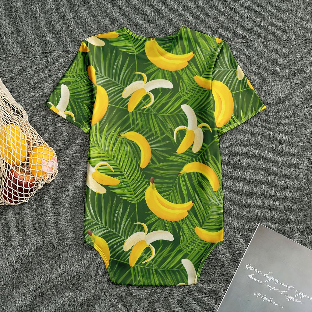 Green Tropical Banana Pattern Print Men's Bodysuit