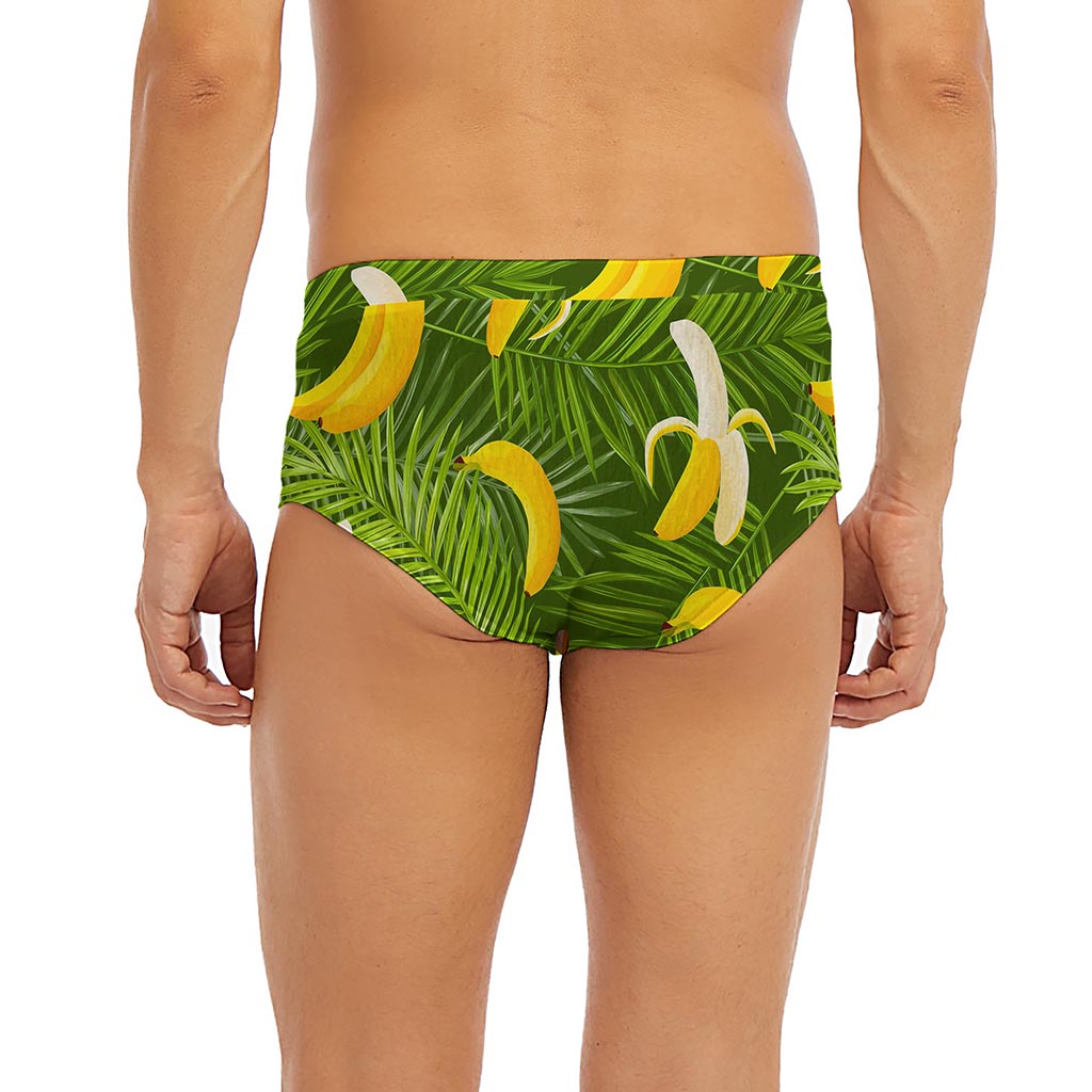 Green Tropical Banana Pattern Print Men's Briefs