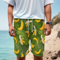 Green Tropical Banana Pattern Print Men's Cargo Shorts