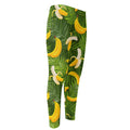 Green Tropical Banana Pattern Print Men's Compression Pants