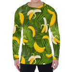 Green Tropical Banana Pattern Print Men's Long Sleeve T-Shirt