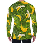 Green Tropical Banana Pattern Print Men's Long Sleeve T-Shirt