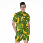 Green Tropical Banana Pattern Print Men's Rompers