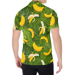 Green Tropical Banana Pattern Print Men's Shirt