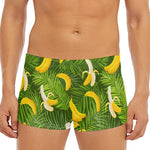 Green Tropical Banana Pattern Print Men's Short Boxer Briefs