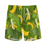 Green Tropical Banana Pattern Print Men's Sports Shorts