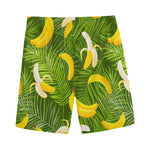 Green Tropical Banana Pattern Print Men's Sports Shorts
