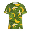 Green Tropical Banana Pattern Print Men's Athletic T-Shirt