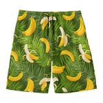 Green Tropical Banana Pattern Print Men's Swim Trunks