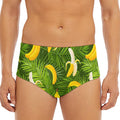 Green Tropical Banana Pattern Print Men's Triangle Swim Briefs