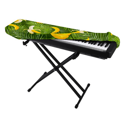 Green Tropical Banana Pattern Print Piano Keyboard Cover