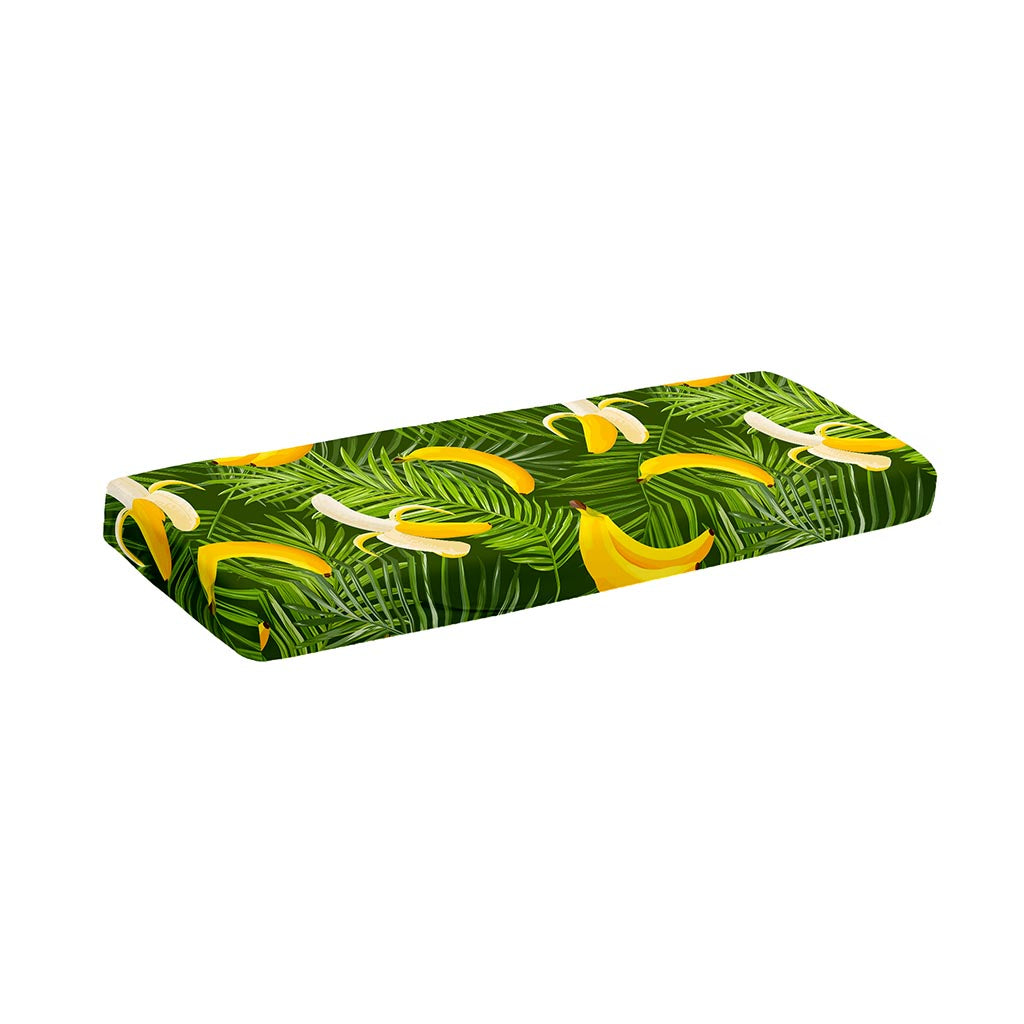 Green Tropical Banana Pattern Print Piano Keyboard Cover