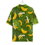 Green Tropical Banana Pattern Print Rayon Hawaiian Shirt