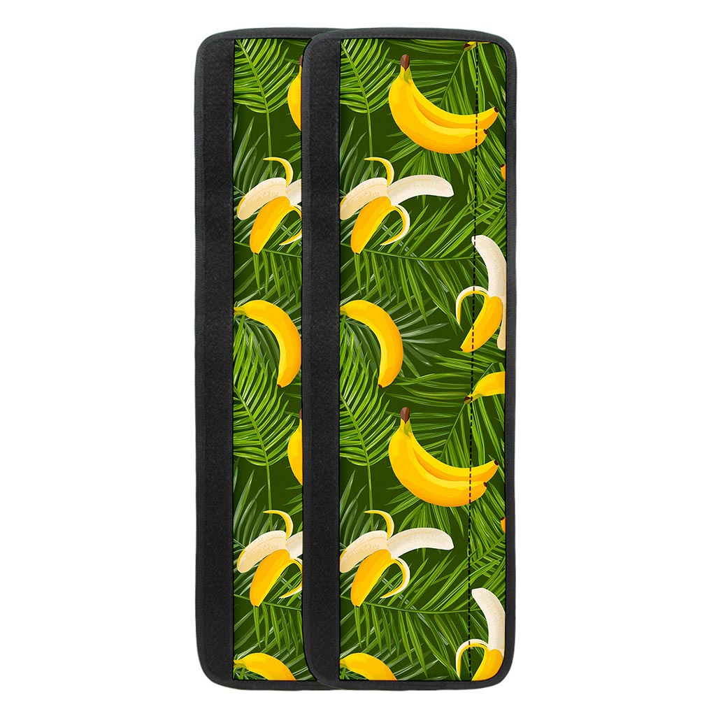 Green Tropical Banana Pattern Print Refrigerator Handle Covers