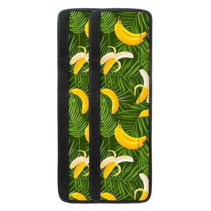 Green Tropical Banana Pattern Print Refrigerator Handle Covers