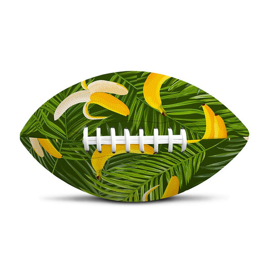 Green Tropical Banana Pattern Print Rugby Ball