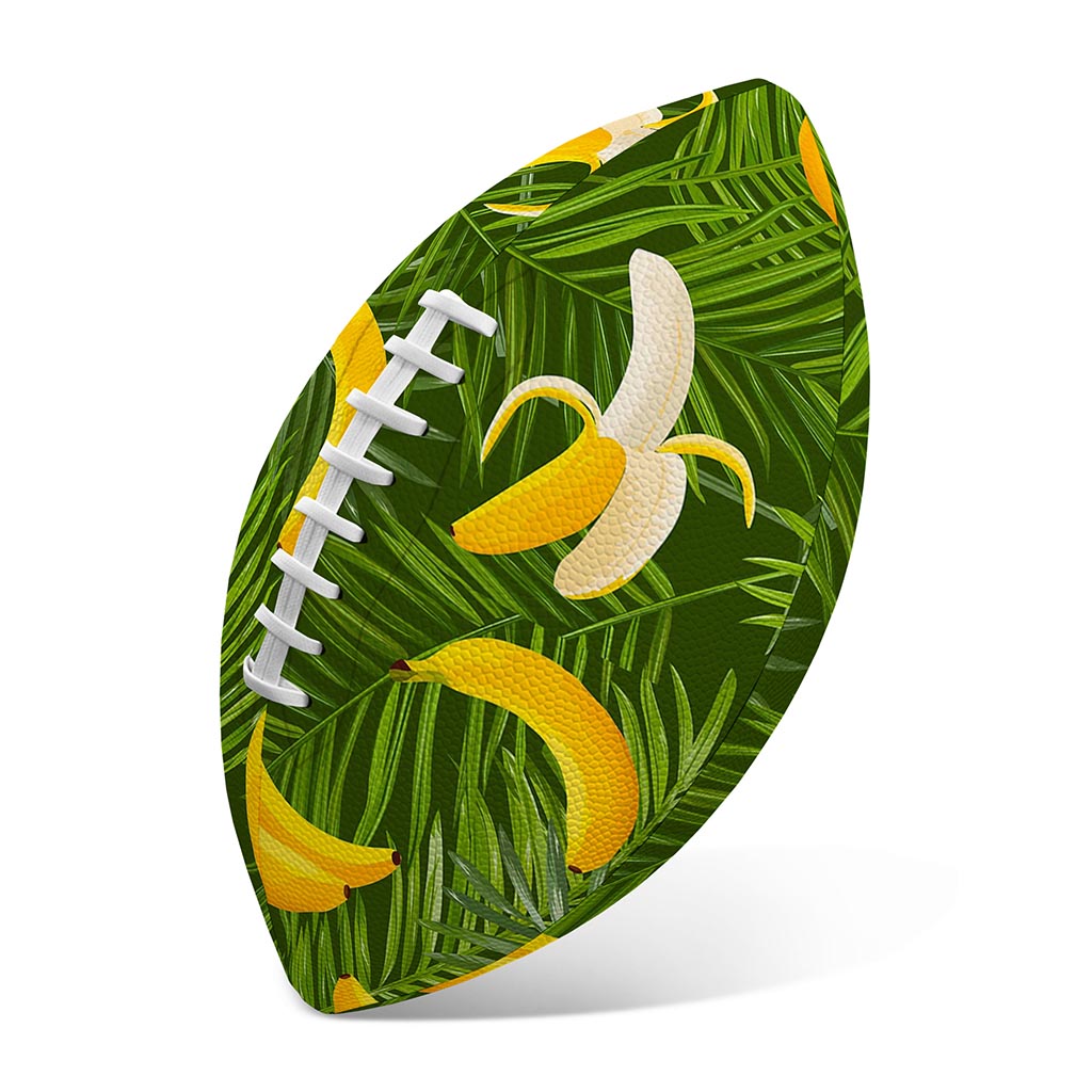 Green Tropical Banana Pattern Print Rugby Ball