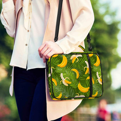 Green Tropical Banana Pattern Print Shoulder Strap Bible Bag