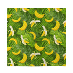 Green Tropical Banana Pattern Print Silk Bandana