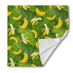 Green Tropical Banana Pattern Print Silk Bandana