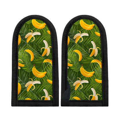 Green Tropical Banana Pattern Print Skillet Handle Cover