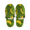 Green Tropical Banana Pattern Print Slippers