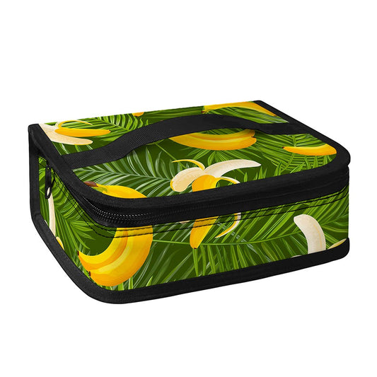 Green Tropical Banana Pattern Print Small Lunch Bag